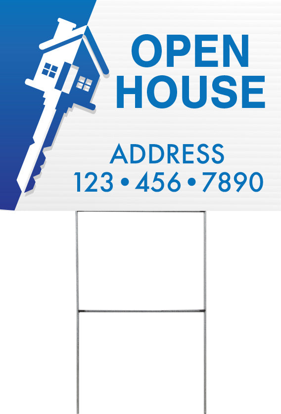 Real Estate Open House Key Yard Sign - 24 x 18 inch [YS2418-REAL-KEY]