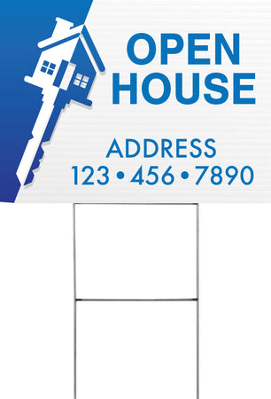 Real Estate Open House Key Yard Sign - 24 x 18 inch [YS2418-REAL-KEY]