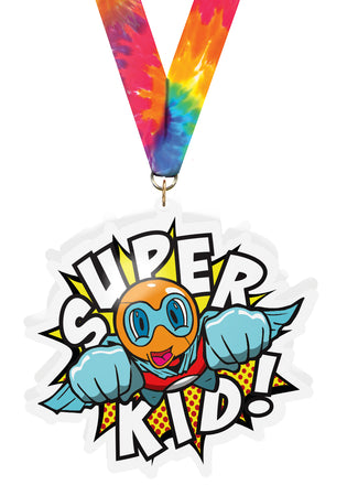 Ping Pong Super Kid In Flight Acrylic Medal- 5 Inch [MACR5-SHKD-PNGPNGM-Q]