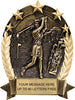 Golf Female Gold Star Resin Trophy - Female [GSOR6-GLF]