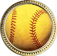 Softball Round Insert Pin [P78RI-SB1]