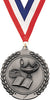 2.75 in Knowledge Wreath Framed Medal- Silver [M311-KN-S]