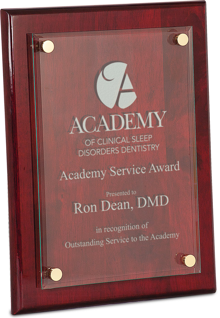 Piano Finish Floating Acrylic Plaques- Rosewood Finish 9x12 [PAJF1912]