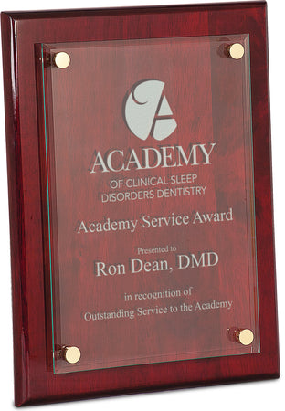 Piano Finish Floating Acrylic Plaques- Rosewood Finish 9x12 [PAJF1912]