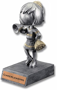 Cheerleading Bobblehead 'Toon Resin Trophy [SBH-CH]