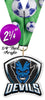 Blue Devil Mascot Shield Colorix Acrylic Medal [MACR275-MSCT-BLDV-Q]