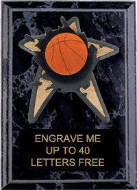 Basketball Spring Loaded Plaque [PRBI57-BK]