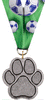 Glitter Paw Medal- Silver [MGPAW2-S]