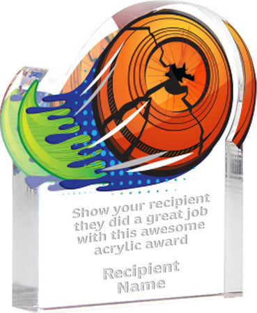 Trap Shooting Splatters Acrylic Award- 5x6 inch [ASLM-56-TRPSHT-Q]