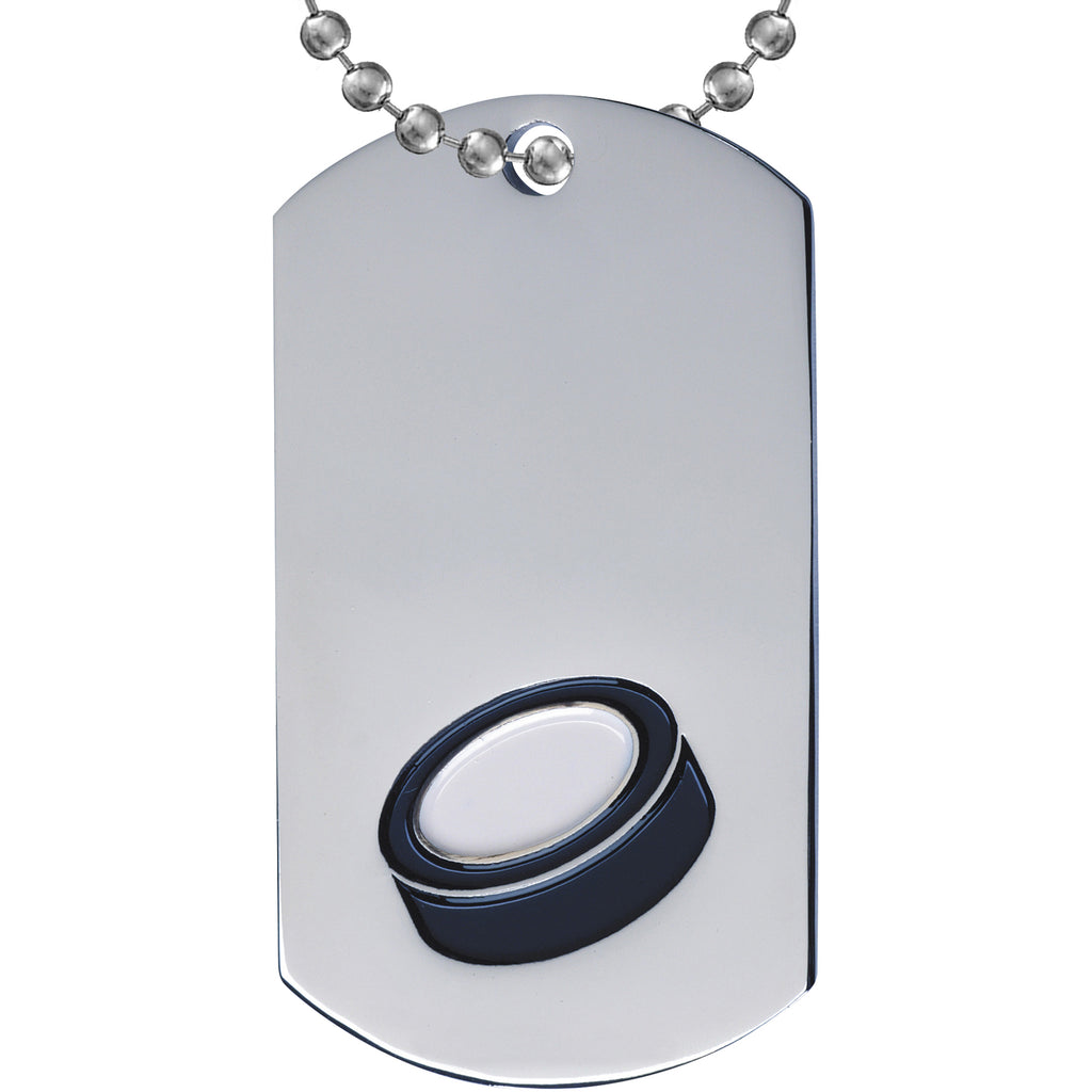 Hockey Etched & Paint Filled Dog Tag [DTS-HK]