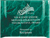 4x6 Green Marbleized Acrylic Crescent Award [AJD46GRN]