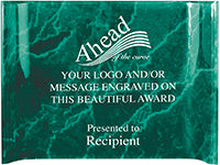 4x6 Green Marbleized Acrylic Crescent Award [AJD46GRN]