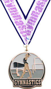 Gymnastics Enameled Medal - Female [M2EP-GF-B]