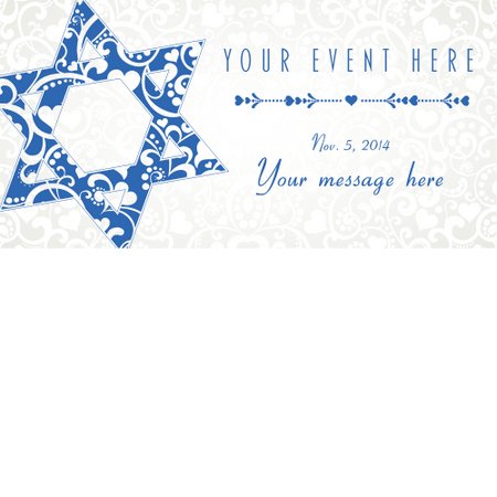 Occasion Vinyl Banner- Star of David [VB-OCC-STR]