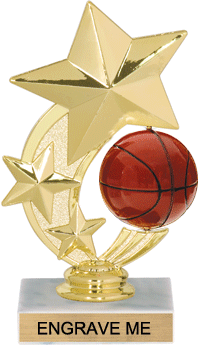 Basketball Shooting Star Spinning Trophy [TSSS6-BK]