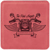 Pink Square Leatherette Coaster [CSTJSQ-381]