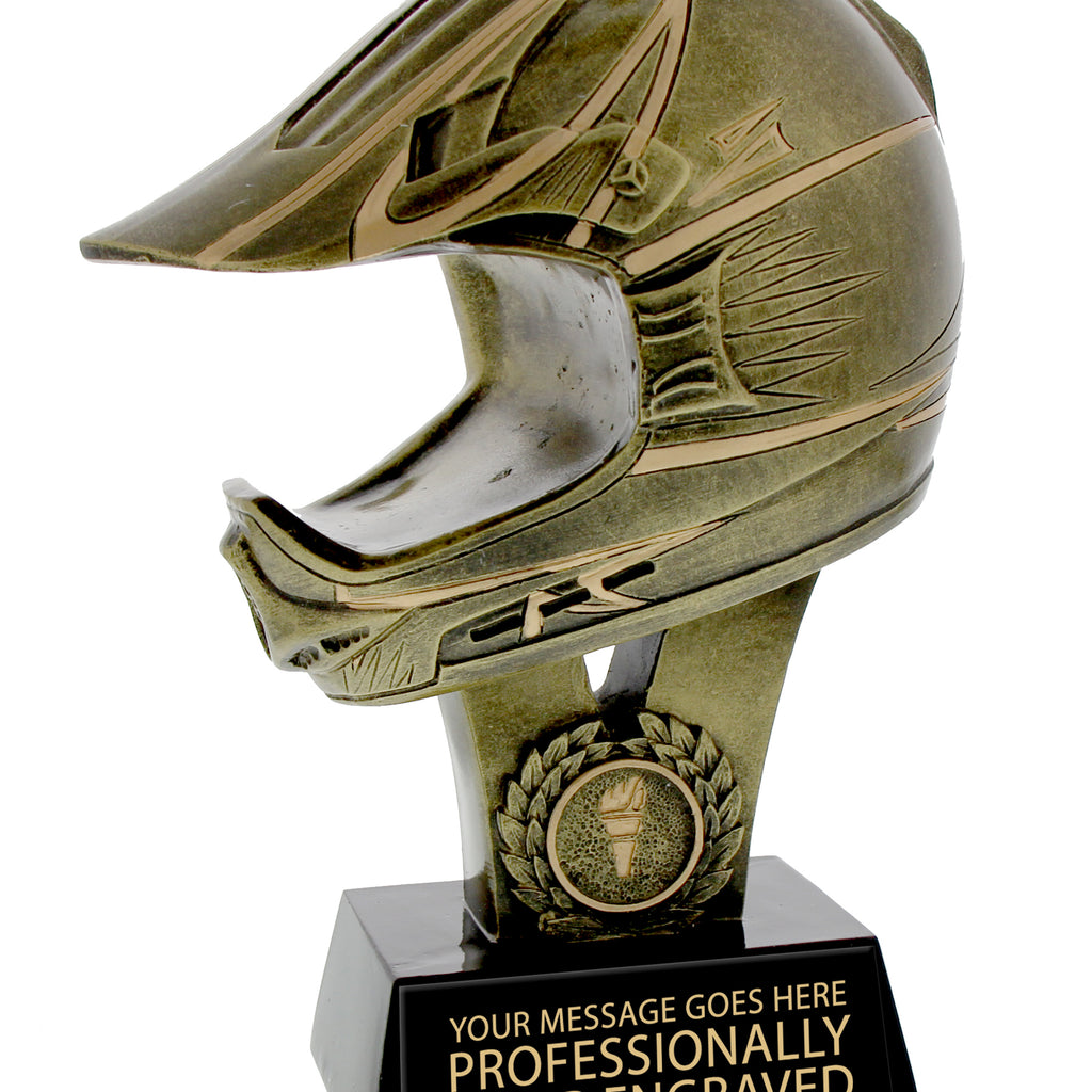 Motocross Helmet Resin Trophies