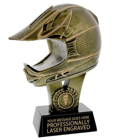 Motocross Helmet Resin Trophy - 8.75 inch [RM-32-8]