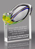Rugby Splatters Acrylic Award- 3x4 inch [ASLM-34-RGBY-Q]