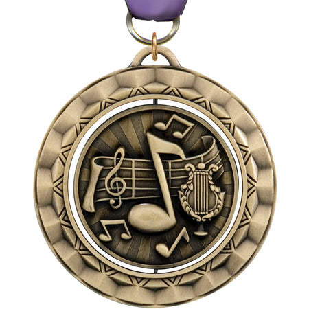2 5/16" Music Spinning Medal [MSPN-MC]