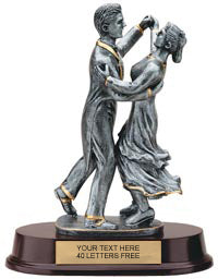 Ballroom Dancing Pewter Finish Resin Trophy [SGRBDNC]