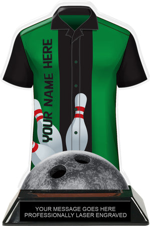 Bowling Shirt Colorix-T Acrylic Trophy- Green [TACR7-JSY-BW-GRN-Q]
