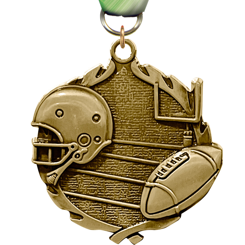 1.75 inch Football Wreath Medal [MP18-FB]
