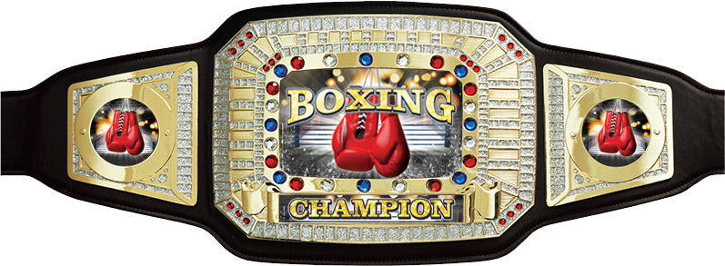 Boxing Champion Award Belt- Black & Gold [CAB-52-BLK-BX]