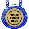 6 inch Champion Chain w/ Gold Engraving Plate - Blue [CECSP-G-BLU]