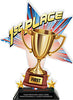 1st Place Shattered Star Colorix Acrylic Trophy- 10 inch [TACR10-STR-1ST-Q]