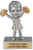 Cheerleader Double Bobble Resin Trophy [DBH-CH]