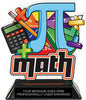 Math Colorix-T Acrylic Trophy - 6.25 inch [TACR6-KN-MT-Q]
