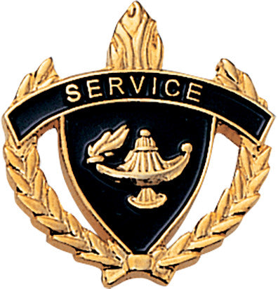 Service 3D Enameled Scholastic Pin [PCM-WRT-SRV]