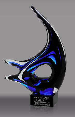 Cobalt Harbor Art Glass Award - 11 inch [AGM50]