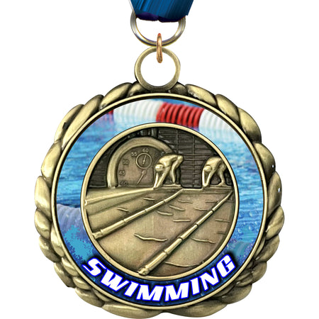 2.5" Swimming Wraparoundz Insert Medal [MWZ2-SW]