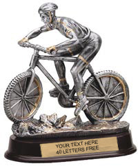 Mountain Bike Pewter Finish Resin Trophy - Male [SGR1261MB]
