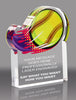 Softball Splatters Acrylic Award- 3x4 inch [ASLM-34-SB-Q]