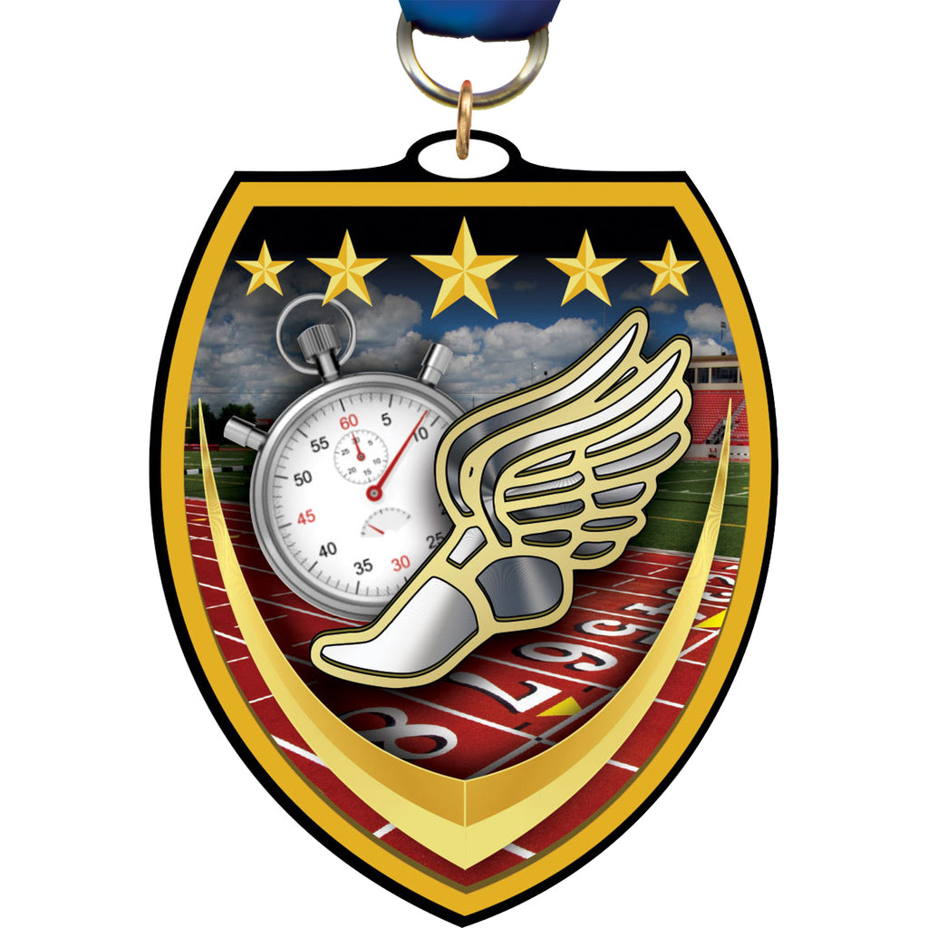 3.25" Track VibraBurst Medal [MSVB3-TK]