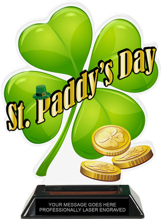 St. Paddy's Day Colorix-T Acrylic Trophy- 8.25 inch [TACR8-STPAT-Q]