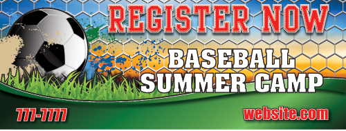Soccer 4 x 10 Vinyl Banner- Sunset [VB-SC-SNT-410]