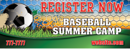 Soccer 4 x 10 Vinyl Banner- Sunset [VB-SC-SNT-410]