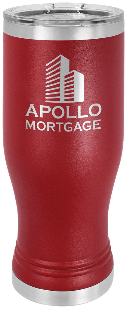 20 oz. Polar Camel Pilsner w/ Lid - Maroon [PCJ9-83]