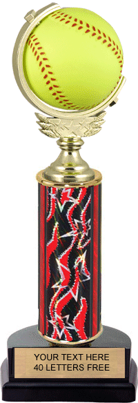 Spinning Squeezable Softball Trophy [TSFB9-SB]