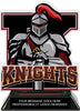 Knights Mascot Colorix-T Acrylic Trophy - 6.25 inch Maroon [TACR6-MSCT-KNGT-MRN-Q]