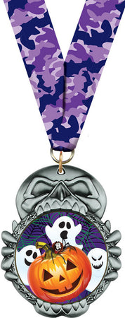 Skull Insert Medal- Silver [MHLWN-SKL-S]