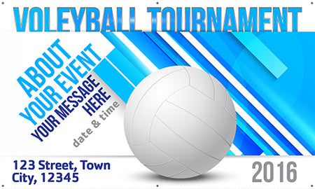 Volleyball Vinyl Banner- Diagonal Bars [VB-VLYBLL-BRS]