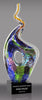 Elemental Twist Top Art Glass 13.5