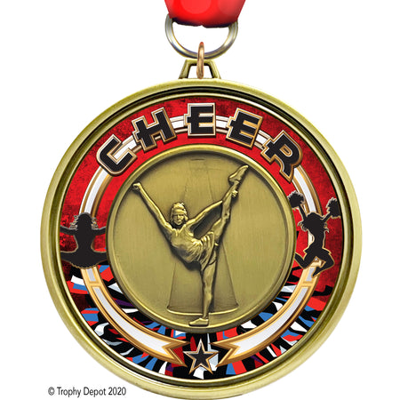 3"  Eclipse Insert Medal - Cheer - TD Exclusive! [MEL1-CH]