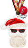 Santa Run Face Colorix-M Acrylic Medal [MACR5-SNTRN2-Q]