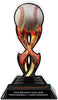 Baseball Tribal Flames Acrylic Trophy- 8.5 inch [TACR85-TF-BS-Q]